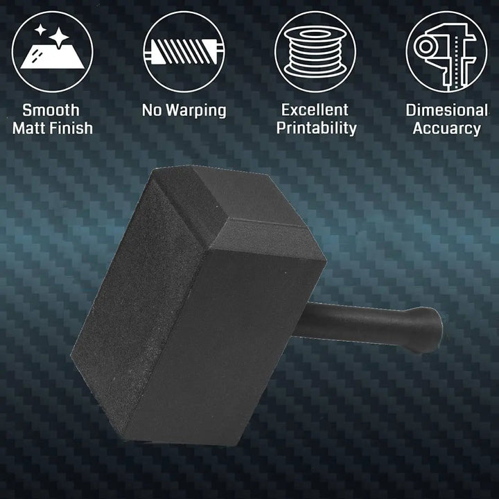 ePA12-CF 1.75mm Carbon Fiber Nylon Filament, 0.5kg, Accuracy +/- 0.05 mm, Black by SainSmart.com