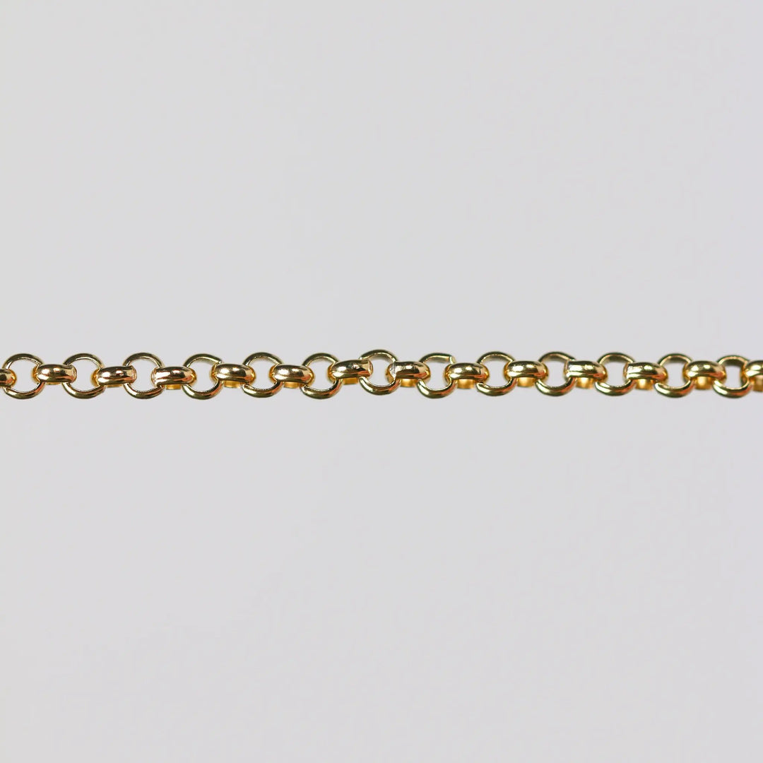 Nicole Permanent Jewelry Chain, Rolo Design, Uniform Round Links, Available in Gold Filled and Silver by Sunstone Welders