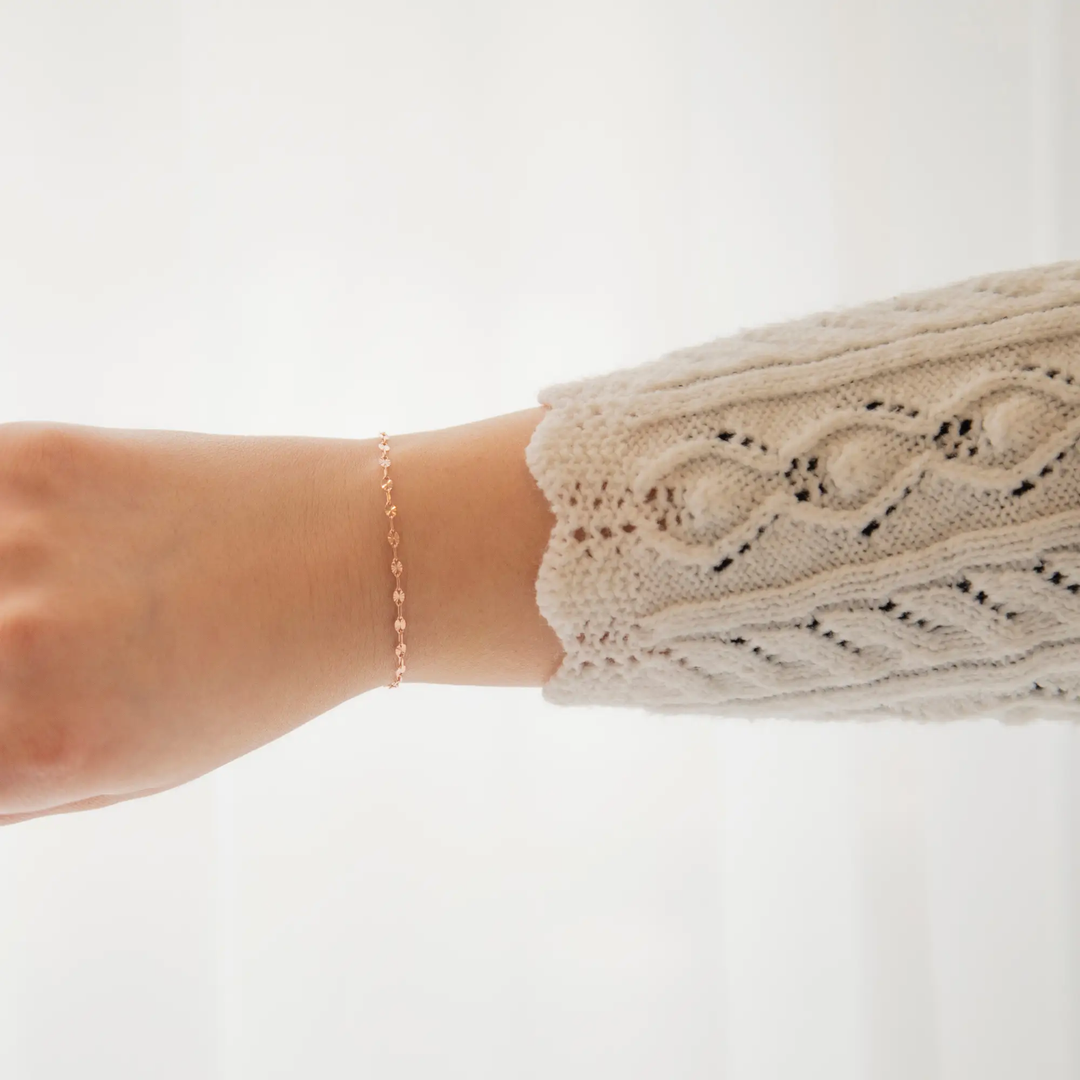 Oakley Permanent Jewelry Chain, Alternating Paperclip and Plain Starburst Links, Available in Sterling Silver and Gold Filled by Sunstone Welders
