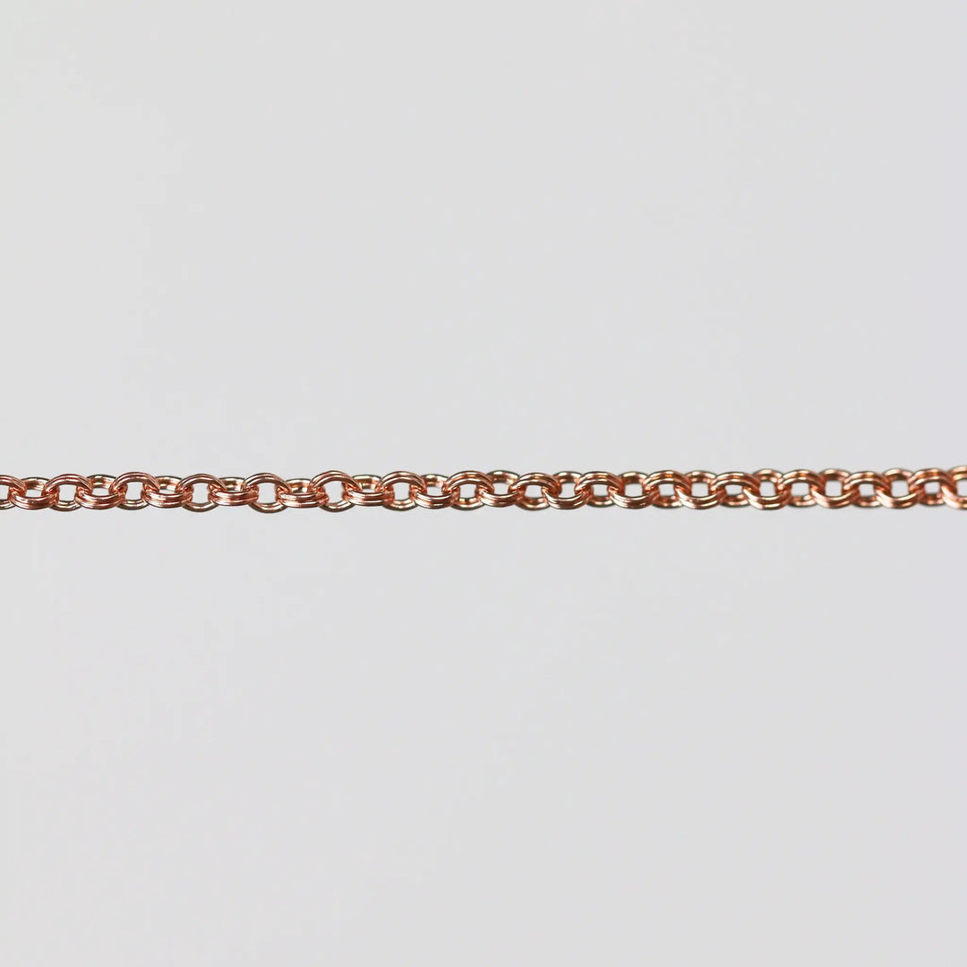 Olivia Permanent Jewelry Chain, Double Cable Design, Double Links, Available in Gold Filled and Silver by Sunstone Welders