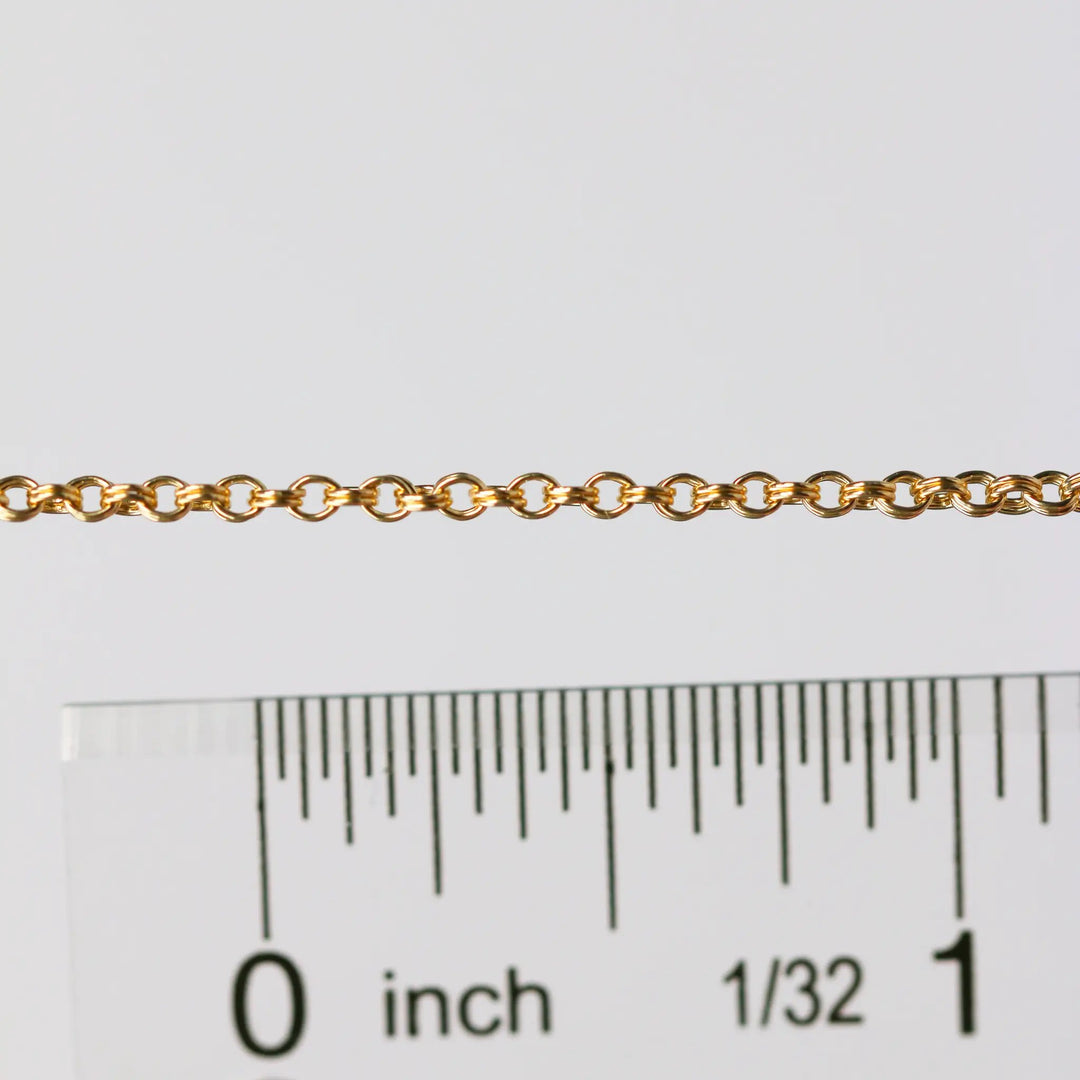 Olivia Permanent Jewelry Chain, Double Cable Design, Double Links, Available in Gold Filled and Silver by Sunstone Welders