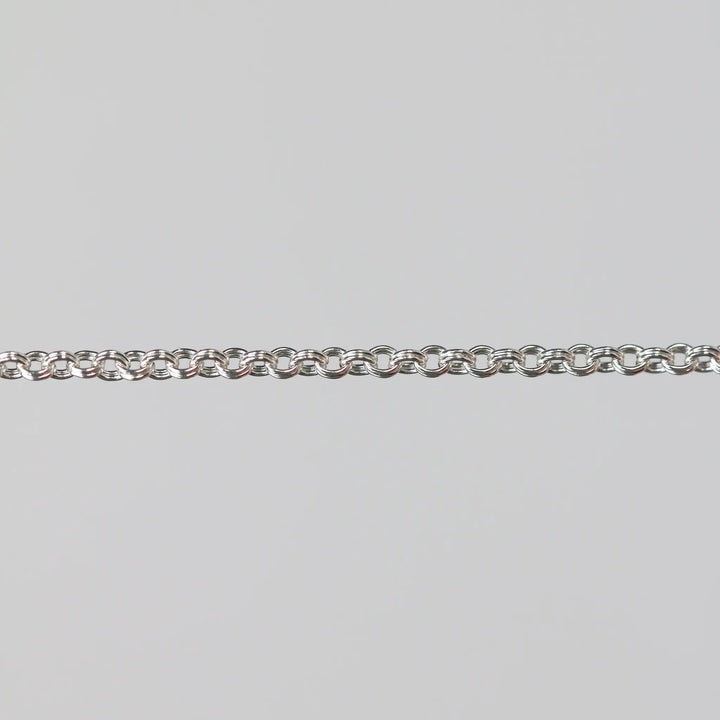 Olivia Permanent Jewelry Chain, Double Cable Design, Double Links, Available in Gold Filled and Silver by Sunstone Welders