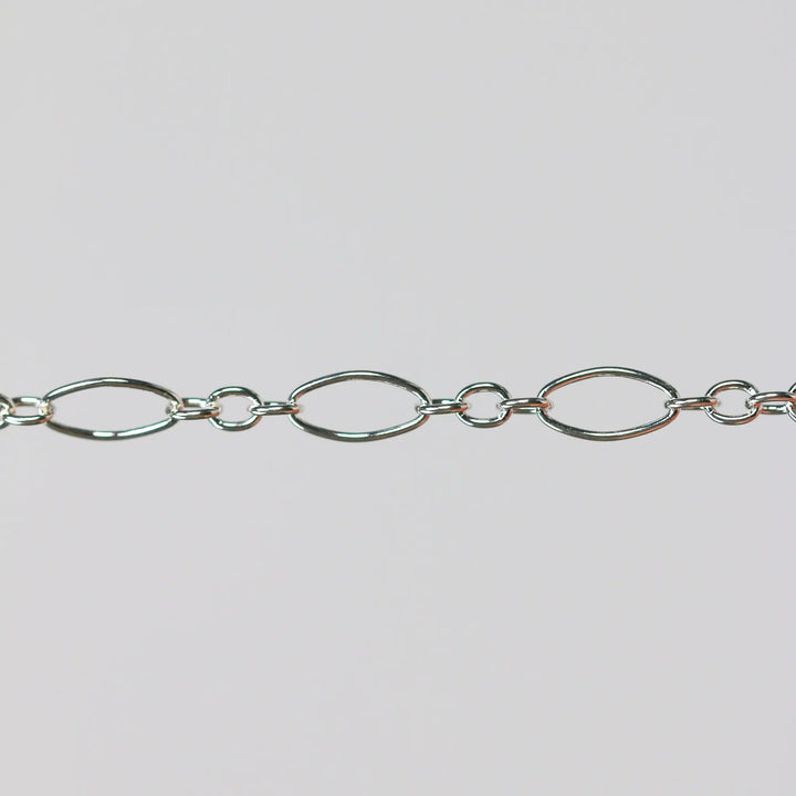 Aspen Permanent Jewelry Chain, Oval Design, Long and Small Links, Available in Gold Filled and Silver by Sunstone Welders