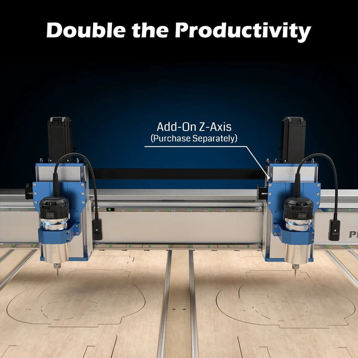 PROVerXL 4x4 CNC Router Machine with Vectric Software, Support Dual Z-Axis, Closed-loop Stepper Motor, Ball Screw Drive System, 1300x1300 Work Area for Wood Metal Carving by SainSmart.com