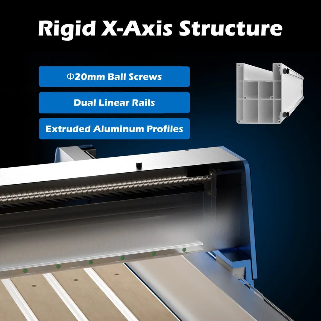 PROVerXL 4x4 CNC Router Machine with Vectric Software, Support Dual Z-Axis, Closed-loop Stepper Motor, Ball Screw Drive System, 1300x1300 Work Area for Wood Metal Carving by SainSmart.com