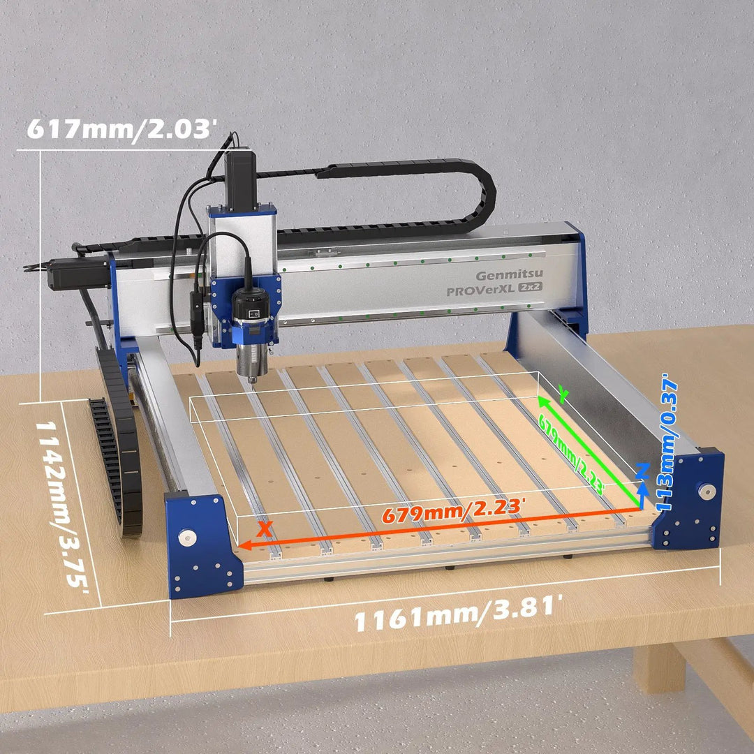 PROVerXL 2x2 CNC Router with Vectric Software, Professional Grade Precision & Pre-Assembled Modular Design by SainSmart.com