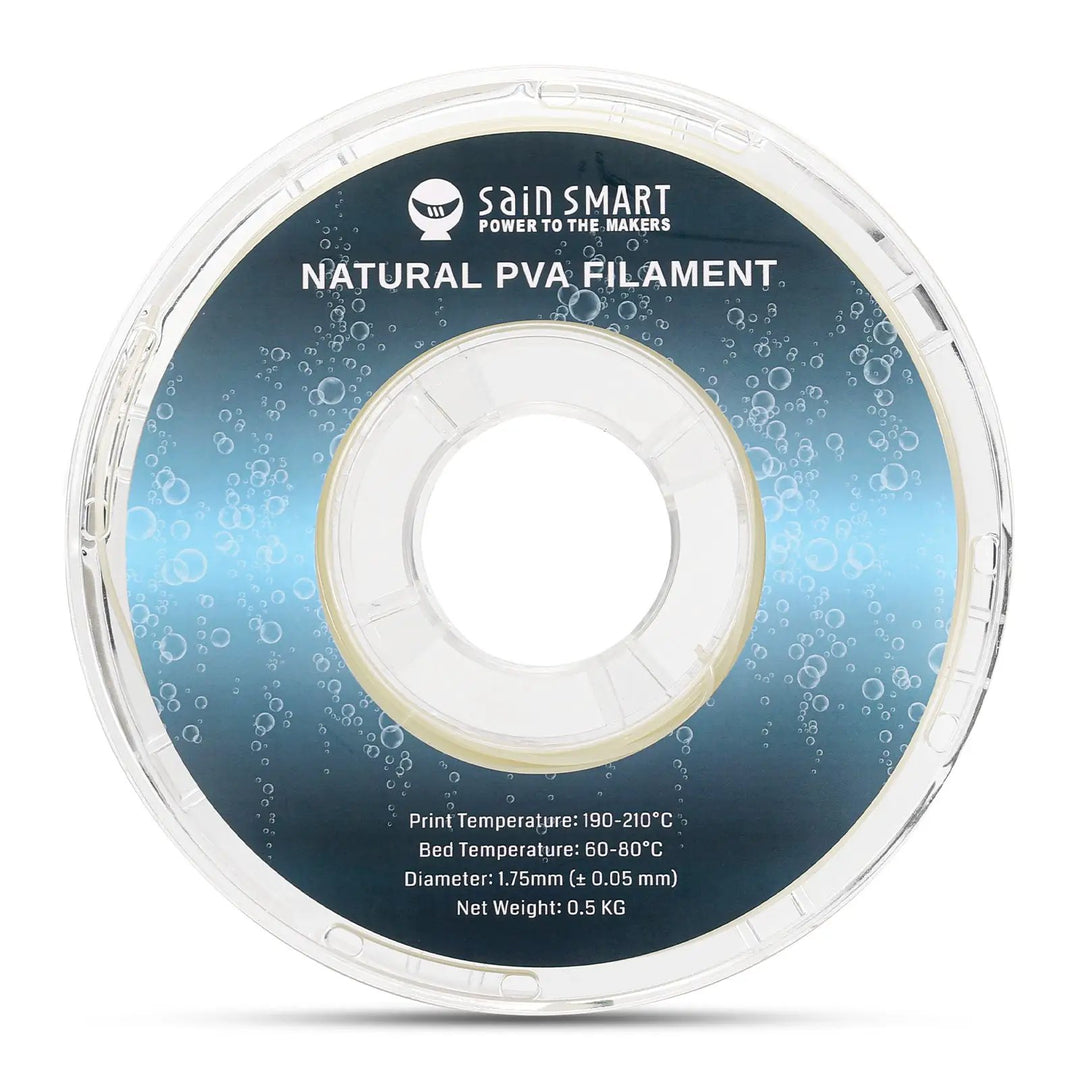 Natural PVA Dissolvable Filament, Water Soluble Support 1.75mm, 0.5kg/1.1lbs, Accuracy +/- 0.05mm by SainSmart.com