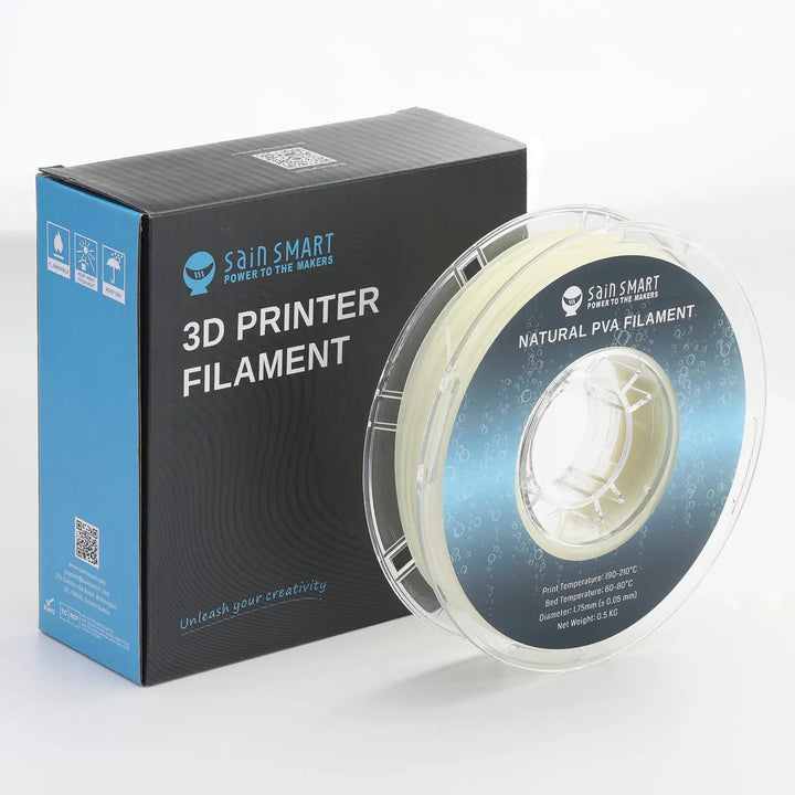 Natural PVA Dissolvable Filament, Water Soluble Support 1.75mm, 0.5kg/1.1lbs, Accuracy +/- 0.05mm by SainSmart.com