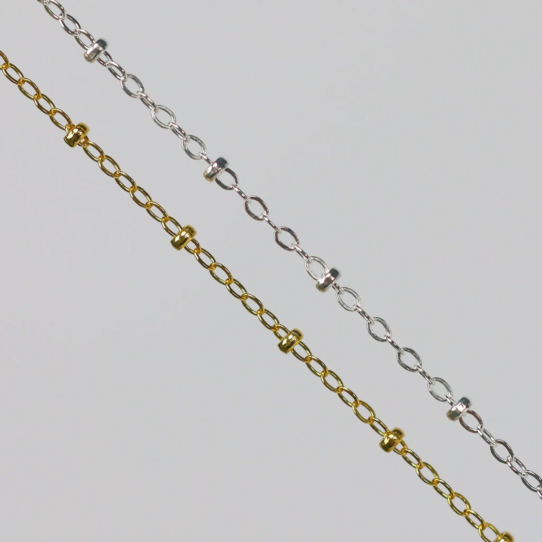 Paisley Permanent Jewelry Chain, Flat Cable Design, Oval Links, Available in Gold Filled and Sterling Silver by Sunstone Welders