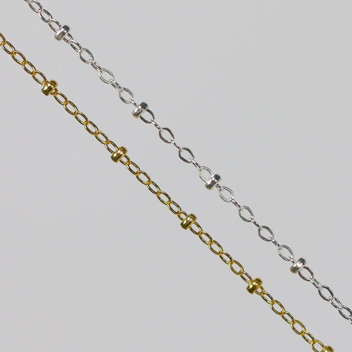 Paisley Permanent Jewelry Chain, Flat Cable Design, Oval Links, Available in Gold Filled and Sterling Silver by Sunstone Welders