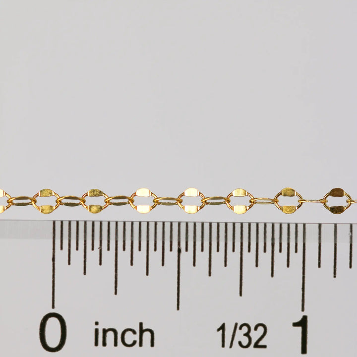 Robyn Permanent Jewelry Chain, Dapped Cable Design, Oval Links, Available in Gold Options by Sunstone Welders