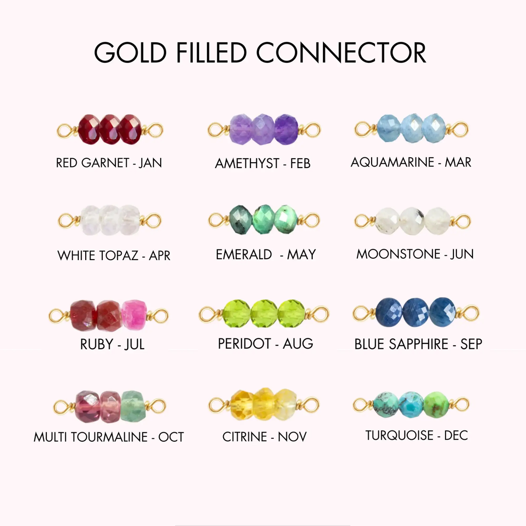 Birthstone Rock Candy Connectors | 14mm | 14K Gold Filled Yellow by Sunstone Welders