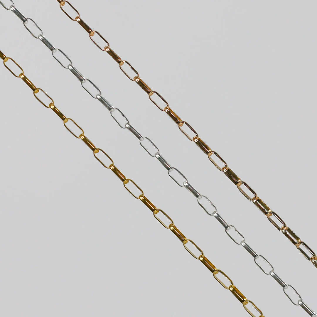 Sarah Permanent Jewelry Chain, Rolo Design, Long Links, Available in Gold Options and Silver by Sunstone Welders