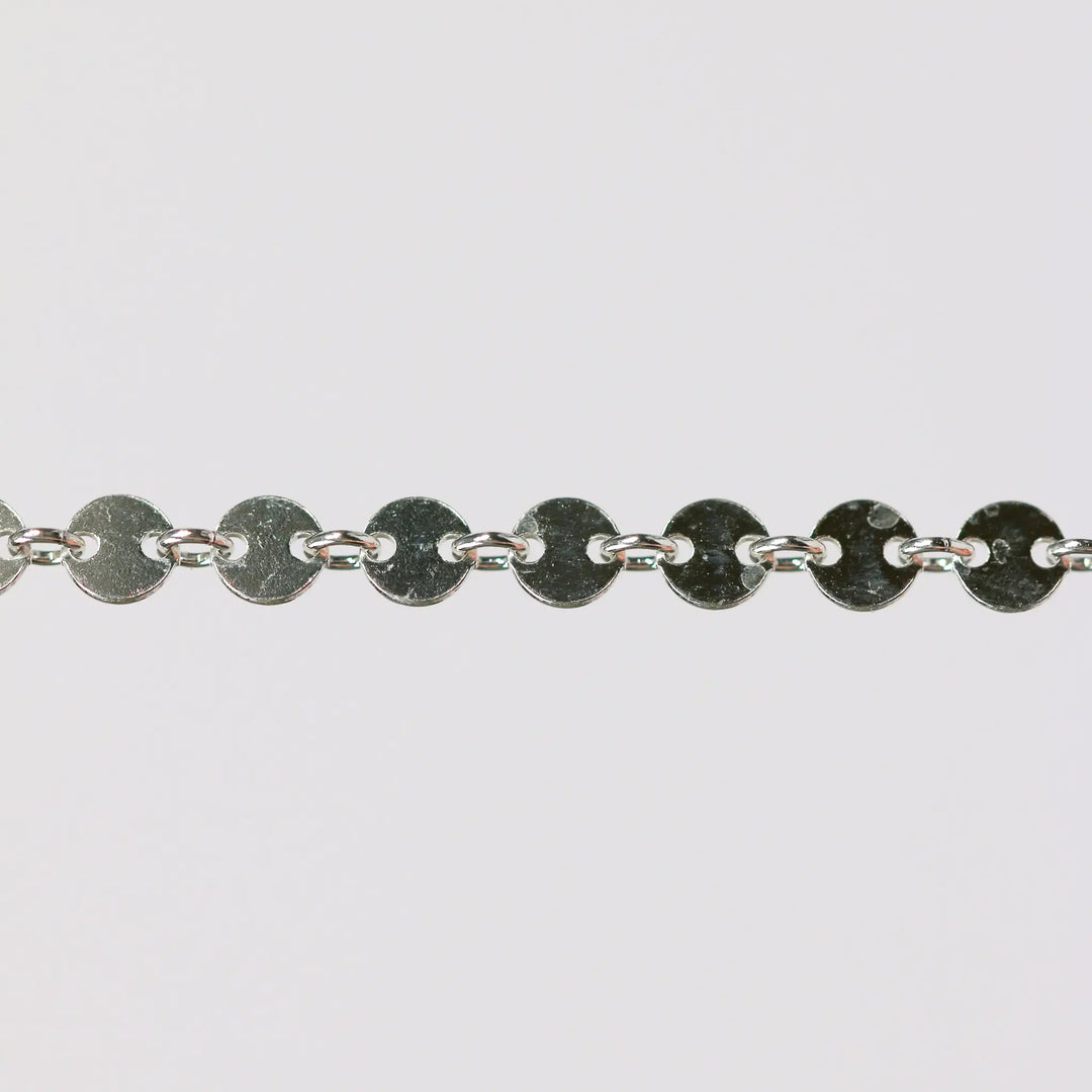 Shaylee Permanent Jewelry Chain, Disk Design, Small Round Links, Available in Gold Filled and Silver by Sunstone Welders