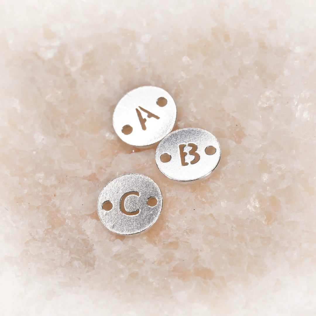 Initial Disc Connectors | 6mm | .925 Sterling Silver by Sunstone Welders