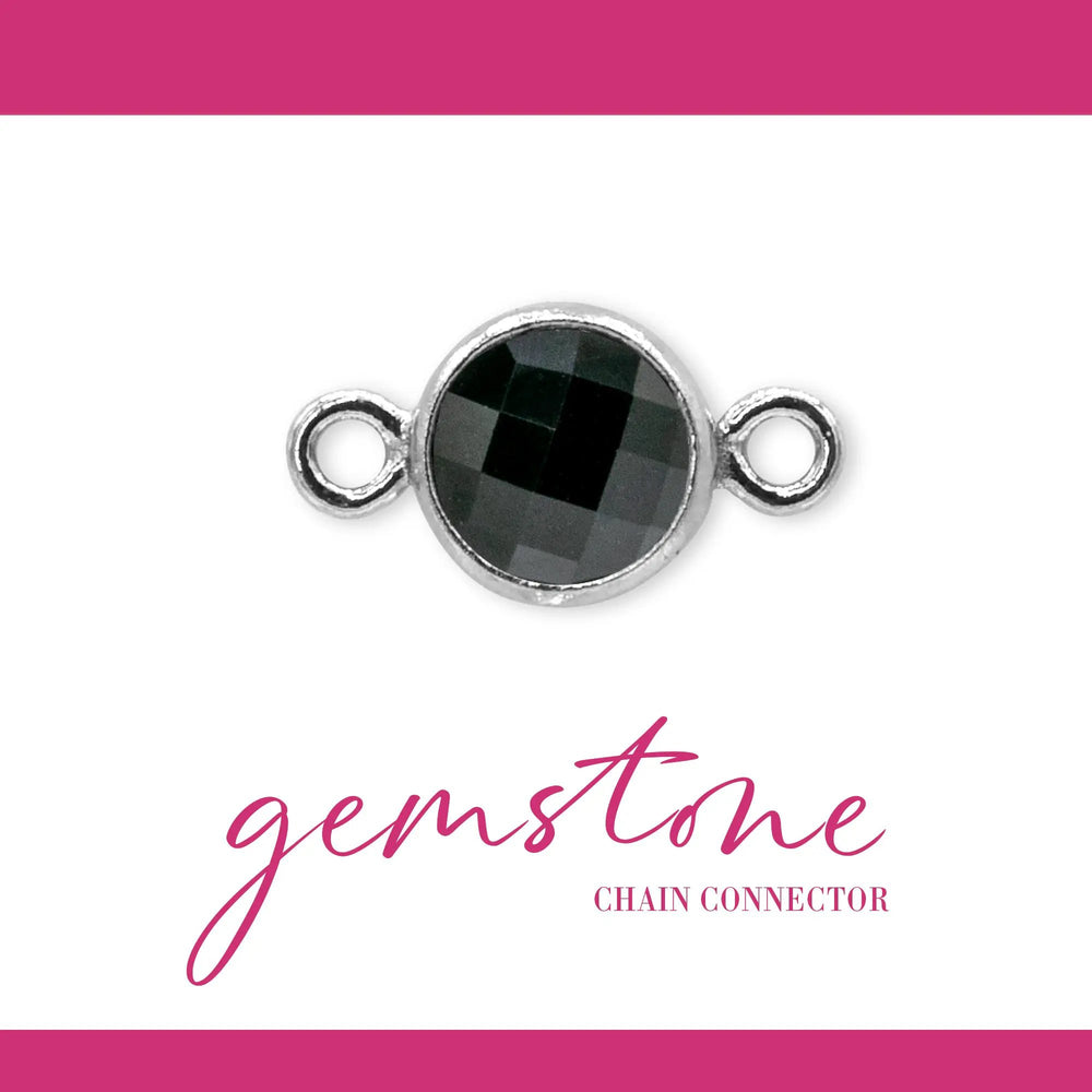 Birthstone Connectors | 4mm | .925 Sterling Silver by Sunstone Welders