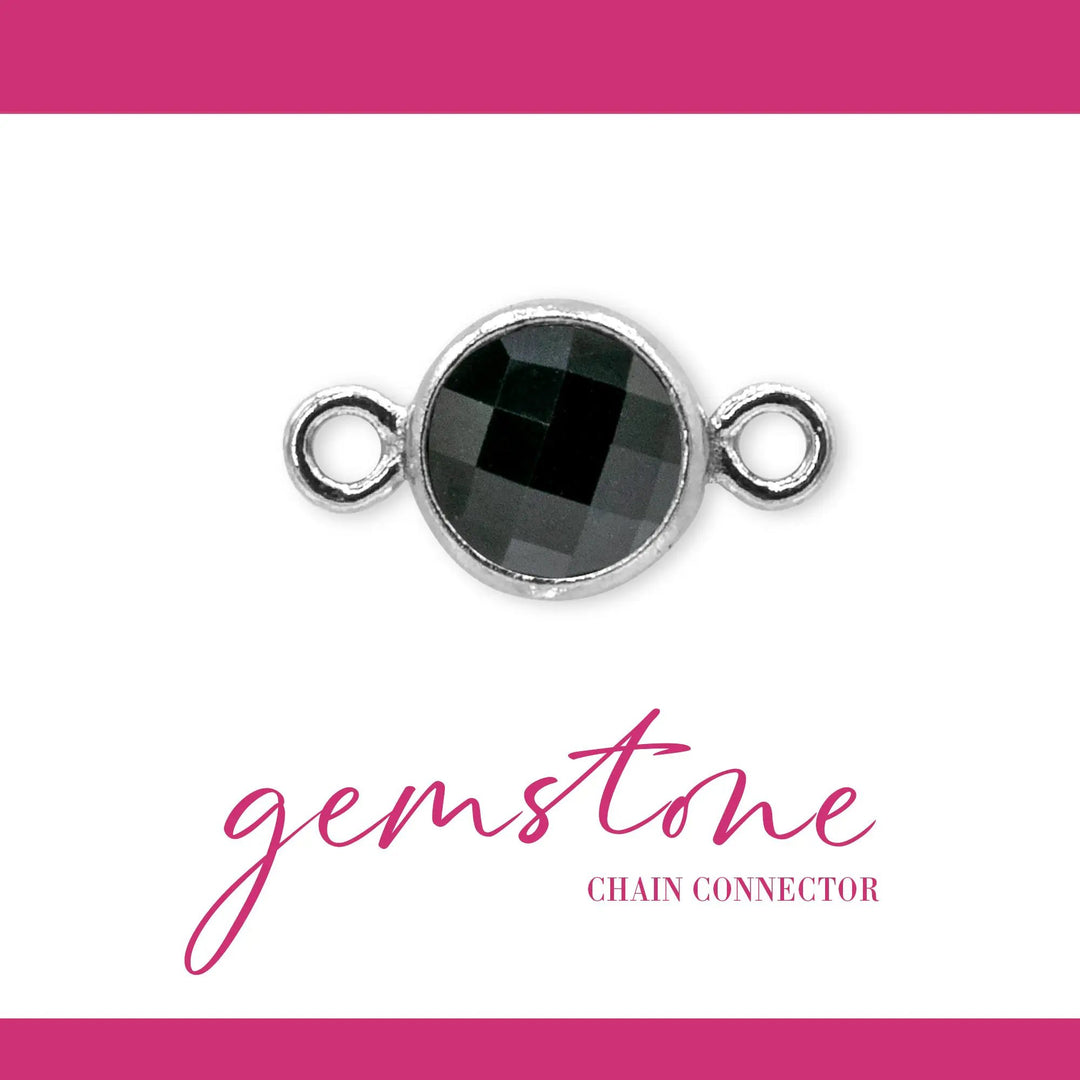 Birthstone Connectors | 4mm | .925 Sterling Silver by Sunstone Welders