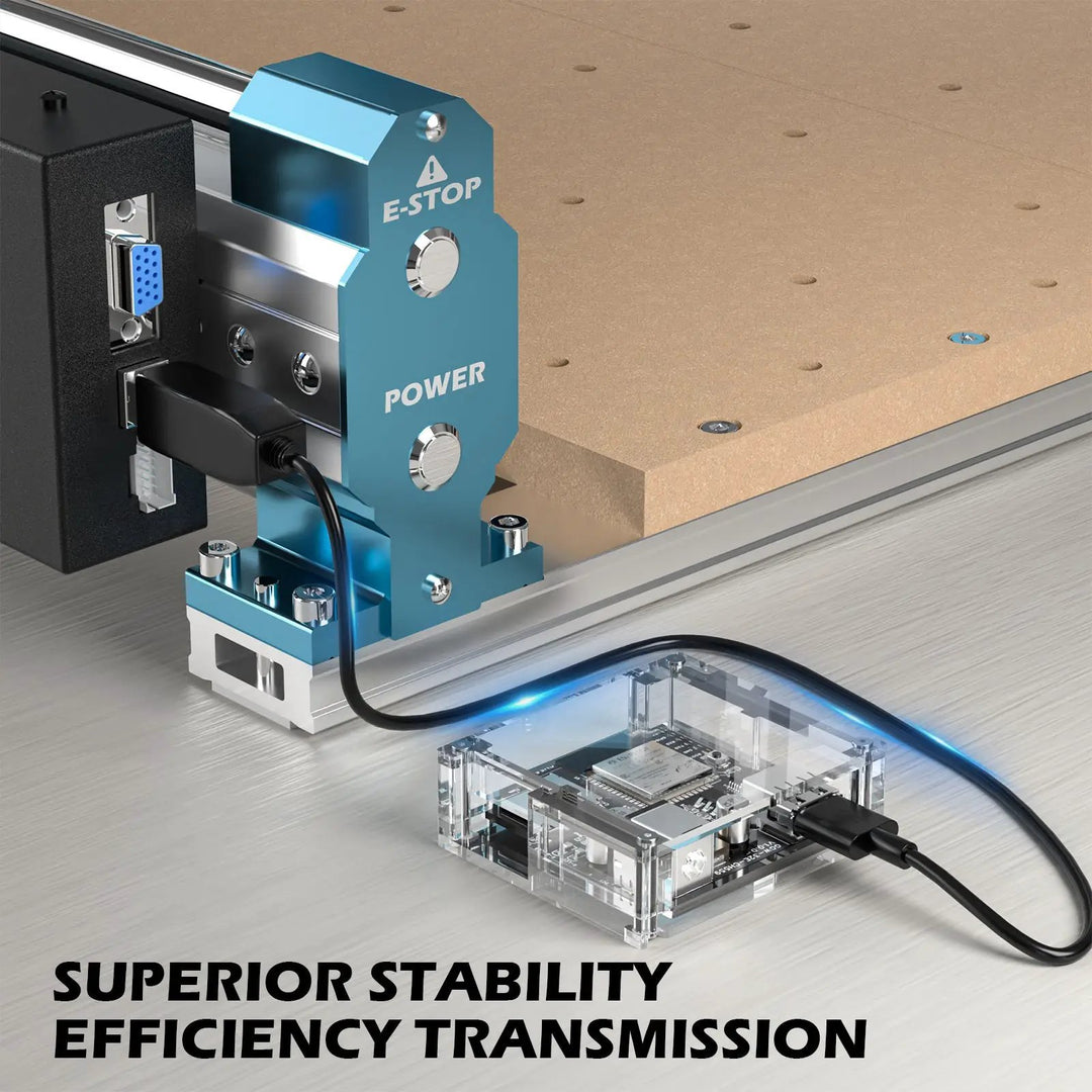 Genmitsu Wireless Wi-Fi Module & Offline Controller Kit for CNC Routers, App Control with 3D Toolpath Preview by SainSmart.com