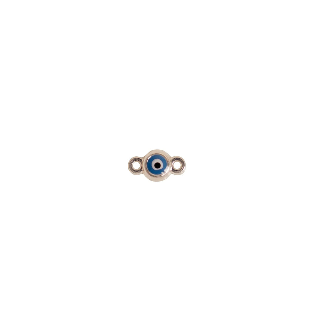 Evil Eye Design Auburn Connectors | 4 Pack | 14K Gold Filled Yellow and .925 Sterling Silver by Sunstone Welders