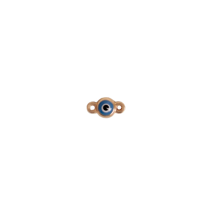 Evil Eye Design Auburn Connectors | 4 Pack | 14K Gold Filled Yellow and .925 Sterling Silver by Sunstone Welders