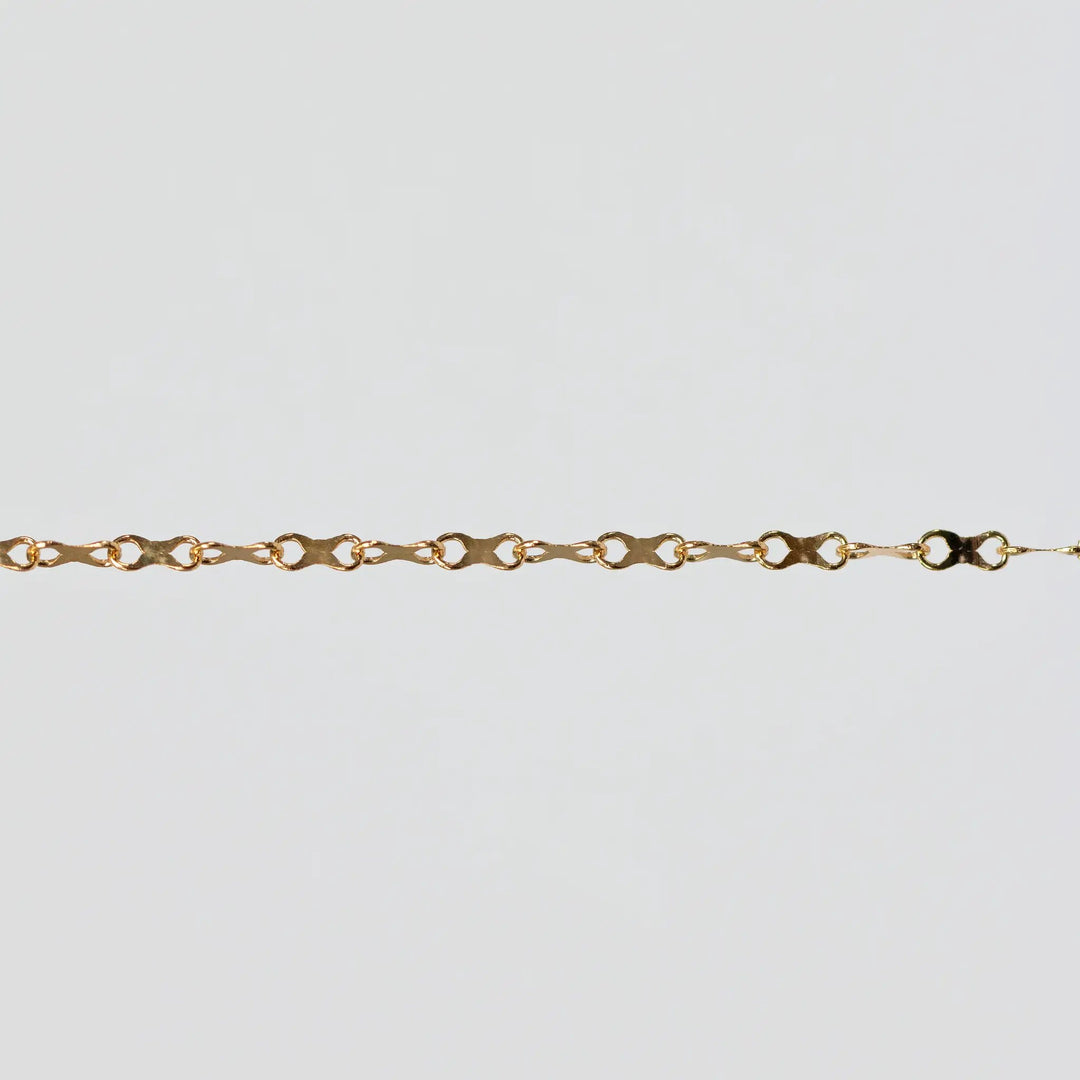 Ivy Permanent Jewelry Chain, Infinity Flat Concave Links, Available in Gold-Filled and Silver by Sunstone Welders