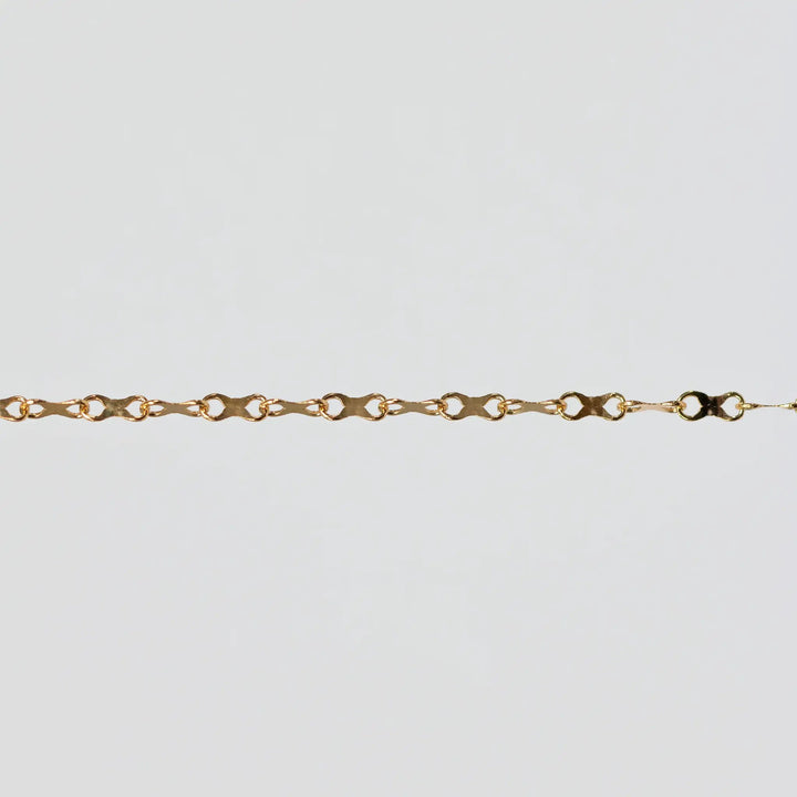 Ivy Permanent Jewelry Chain, Infinity Flat Concave Links, Available in Gold-Filled and Silver by Sunstone Welders