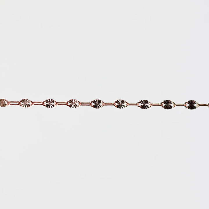 Oakley Permanent Jewelry Chain, Alternating Paperclip and Plain Starburst Links, Available in Sterling Silver and Gold Filled by Sunstone Welders
