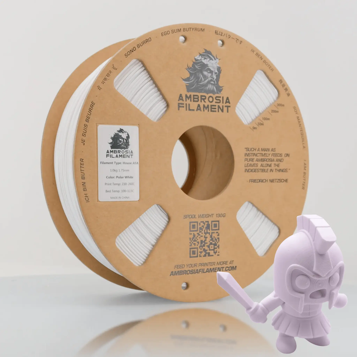 AMBROSIA ASA Filament of the Gods - 1KG Bambu AMS Friendly Cardboard Spools Premium 3D Printing Filament House ASA by West3D 3D Printing Supplies