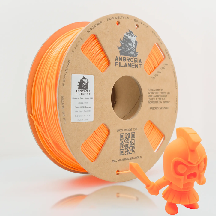 AMBROSIA ASA Filament of the Gods - 1KG Bambu AMS Friendly Cardboard Spools Premium 3D Printing Filament House ASA by West3D 3D Printing Supplies