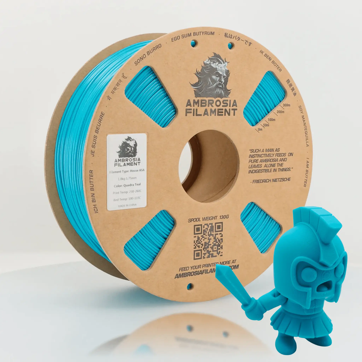 AMBROSIA ASA Filament of the Gods - 1KG Bambu AMS Friendly Cardboard Spools Premium 3D Printing Filament House ASA by West3D 3D Printing Supplies