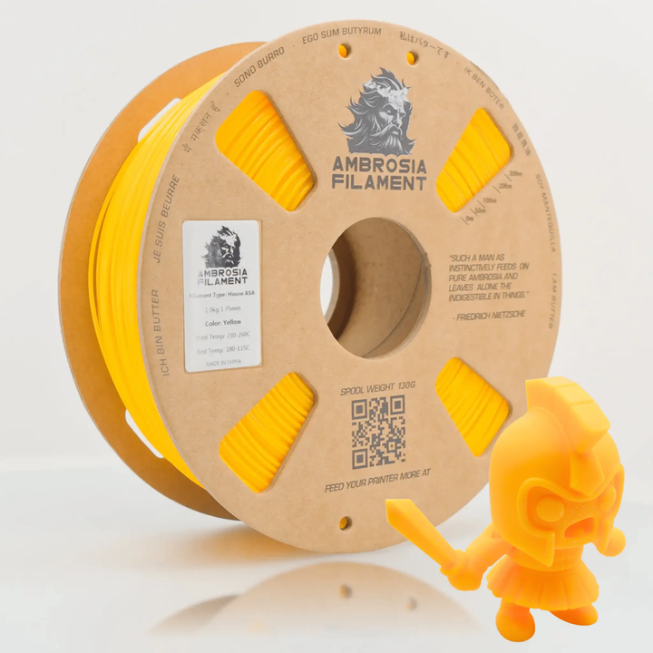 AMBROSIA ASA Filament of the Gods - 1KG Bambu AMS Friendly Cardboard Spools Premium 3D Printing Filament House ASA by West3D 3D Printing Supplies