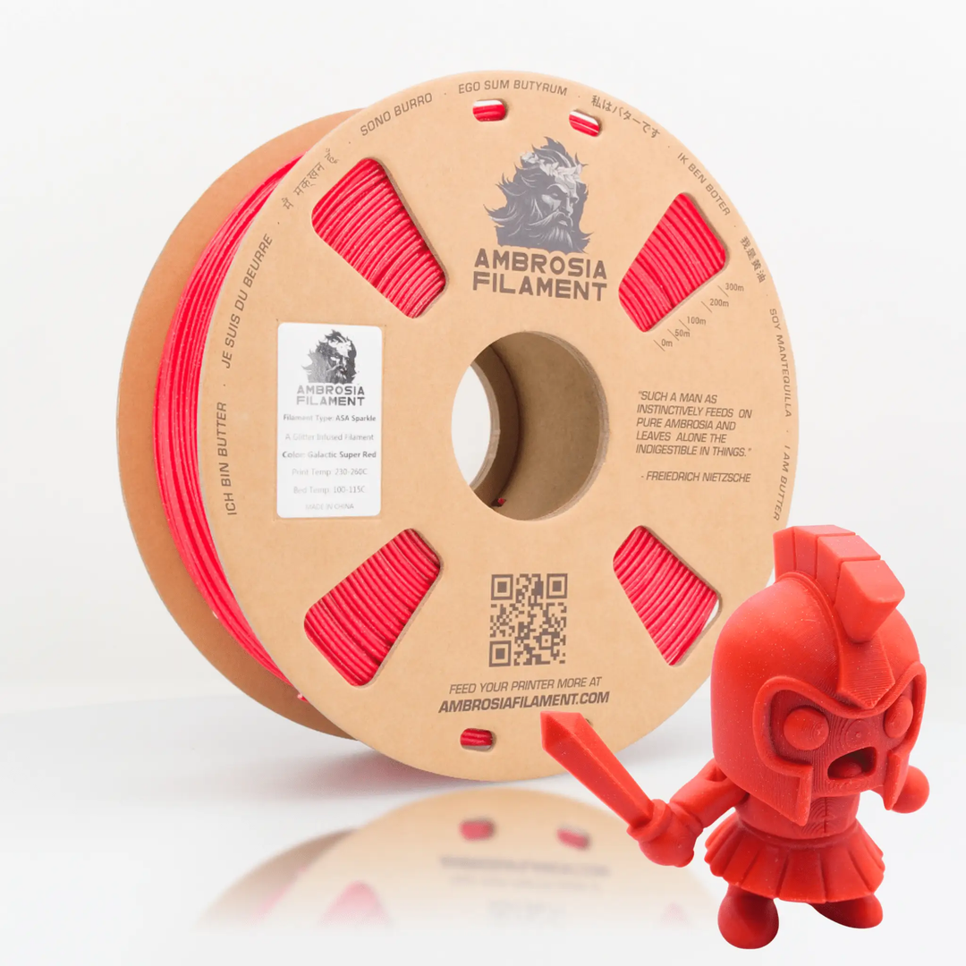 AMBROSIA ASA Galactic Filament of the Gods (Glitter / Sparkle) - 1KG Bambu AMS Friendly Cardboard Spools Premium 3D Printing Filament by West3D 3D Printing Supplies