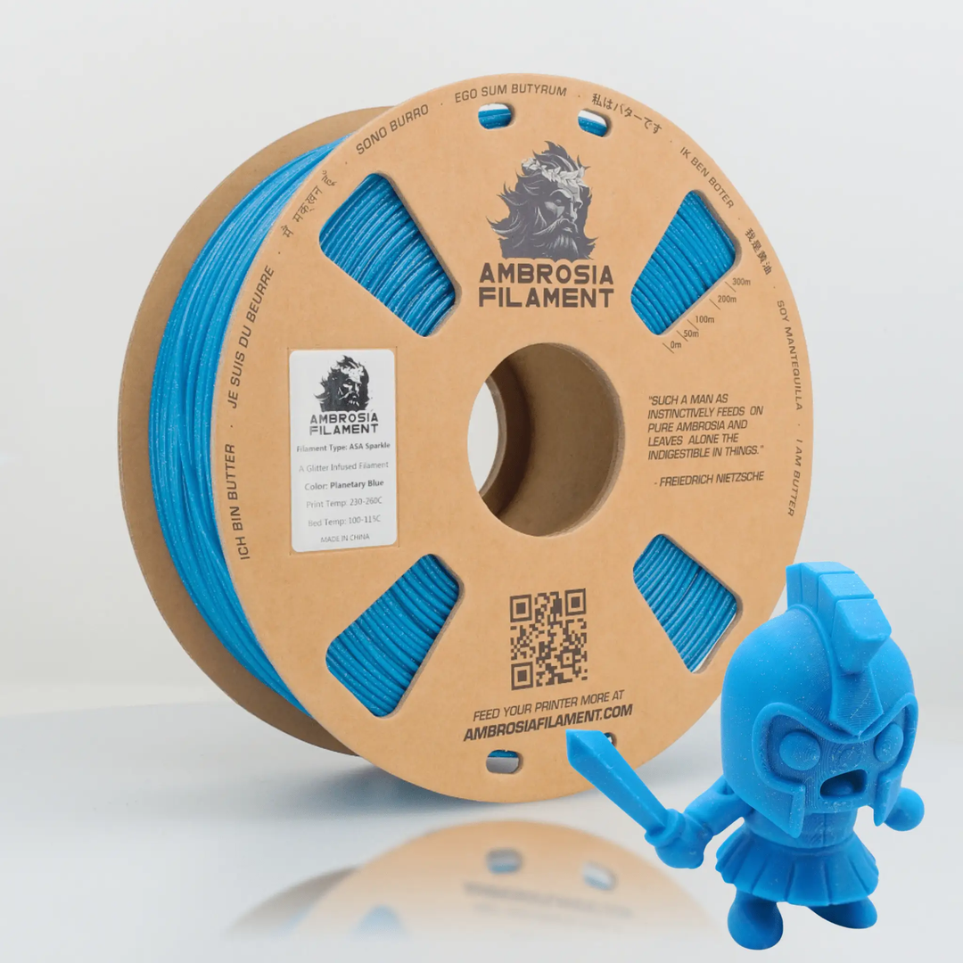 AMBROSIA ASA Galactic Filament of the Gods (Glitter / Sparkle) - 1KG Bambu AMS Friendly Cardboard Spools Premium 3D Printing Filament by West3D 3D Printing Supplies