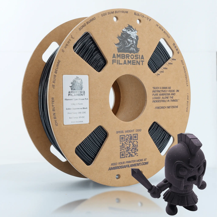 AMBROSIA ASA Galactic Filament of the Gods (Glitter / Sparkle) - 1KG Bambu AMS Friendly Cardboard Spools Premium 3D Printing Filament by West3D 3D Printing Supplies