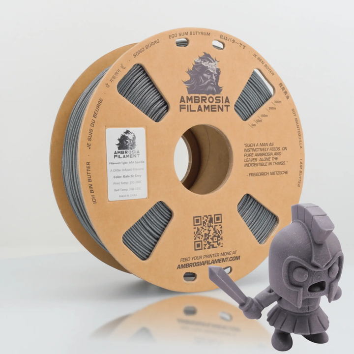 AMBROSIA ASA Galactic Filament of the Gods (Glitter / Sparkle) - 1KG Bambu AMS Friendly Cardboard Spools Premium 3D Printing Filament by West3D 3D Printing Supplies