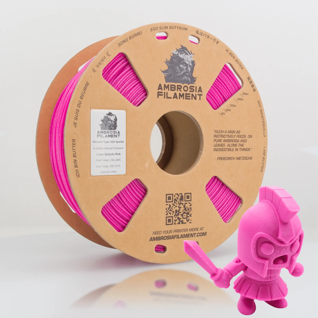 AMBROSIA ASA Galactic Filament of the Gods (Glitter / Sparkle) - 1KG Bambu AMS Friendly Cardboard Spools Premium 3D Printing Filament by West3D 3D Printing Supplies