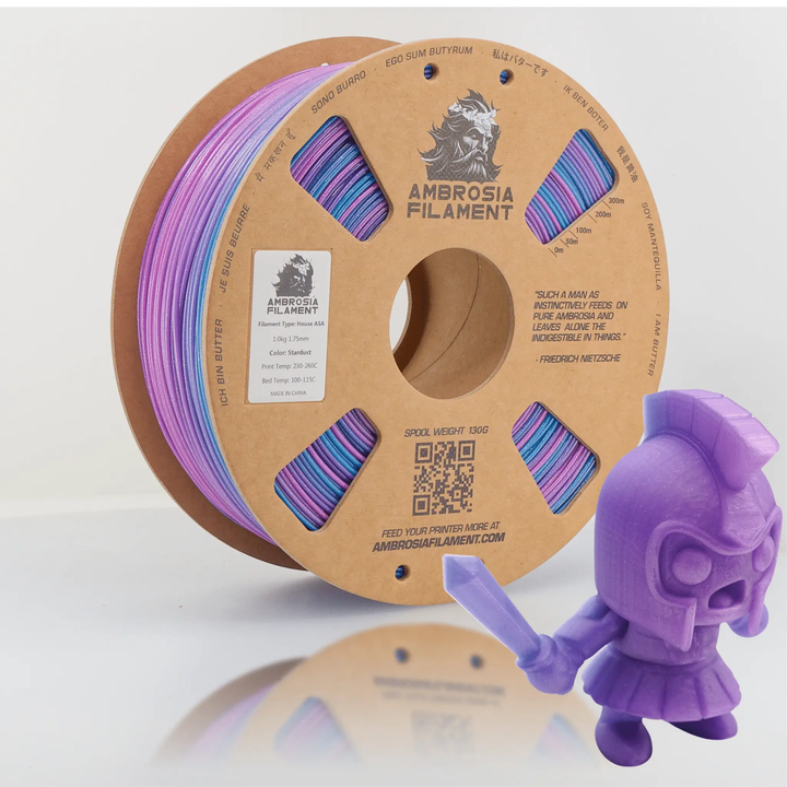 AMBROSIA ASA Galactic Filament of the Gods (Glitter / Sparkle) - 1KG Bambu AMS Friendly Cardboard Spools Premium 3D Printing Filament by West3D 3D Printing Supplies