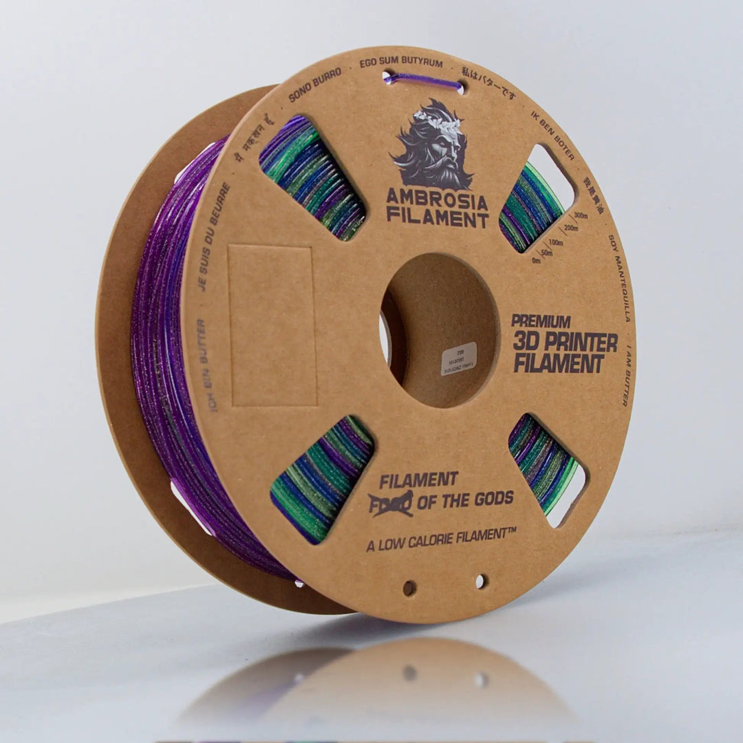 AMBROSIA ASA Galactic Filament of the Gods (Glitter / Sparkle) - 1KG Bambu AMS Friendly Cardboard Spools Premium 3D Printing Filament by West3D 3D Printing Supplies