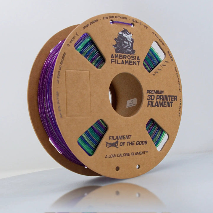AMBROSIA ASA Galactic Filament of the Gods (Glitter / Sparkle) - 1KG Bambu AMS Friendly Cardboard Spools Premium 3D Printing Filament by West3D 3D Printing Supplies