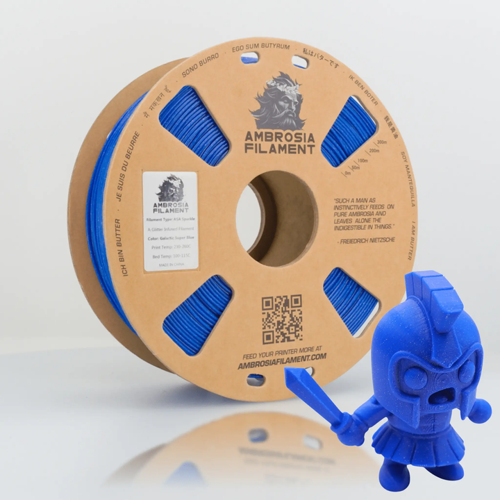 AMBROSIA ASA Galactic Filament of the Gods (Glitter / Sparkle) - 1KG Bambu AMS Friendly Cardboard Spools Premium 3D Printing Filament by West3D 3D Printing Supplies