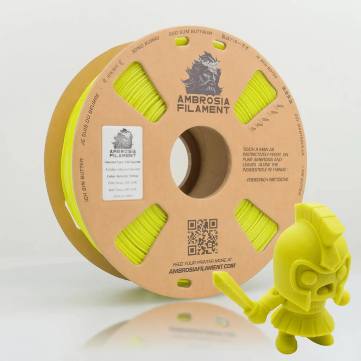 AMBROSIA ASA Galactic Filament of the Gods (Glitter / Sparkle) - 1KG Bambu AMS Friendly Cardboard Spools Premium 3D Printing Filament by West3D 3D Printing Supplies