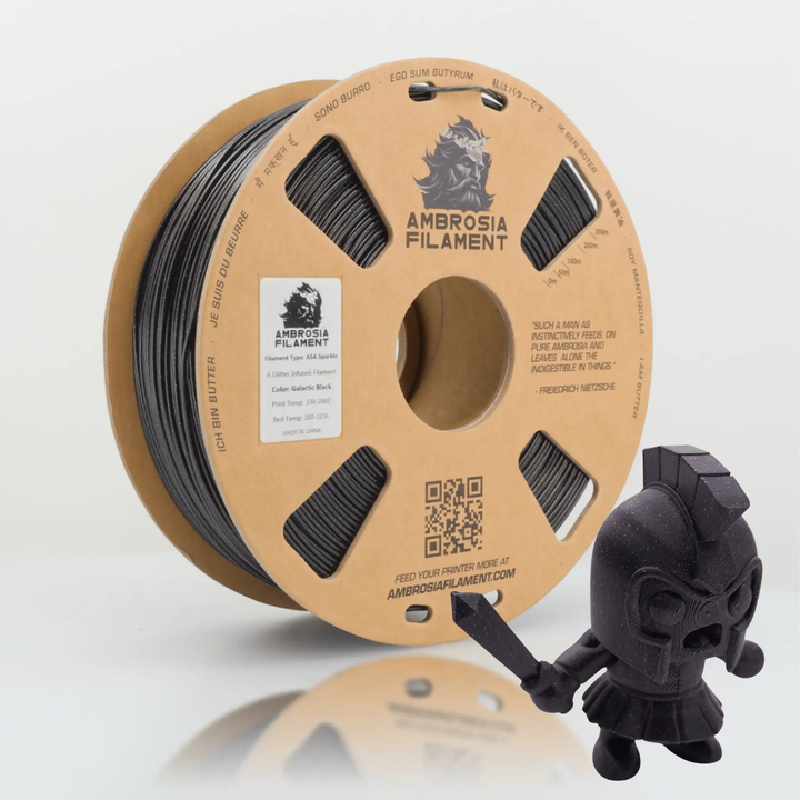 AMBROSIA ASA Galactic Filament of the Gods (Glitter / Sparkle) - 1KG Bambu AMS Friendly Cardboard Spools Premium 3D Printing Filament by West3D 3D Printing Supplies