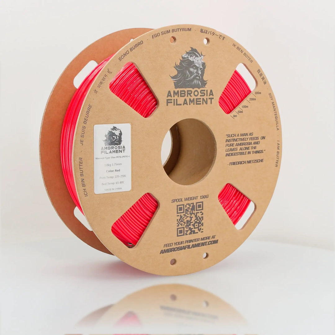 AMBROSIA PETG Filament of the Gods - 1KG Bambu AMS Friendly Cardboard Spools Premium 3D Printing Filament by West3D 3D Printing Supplies