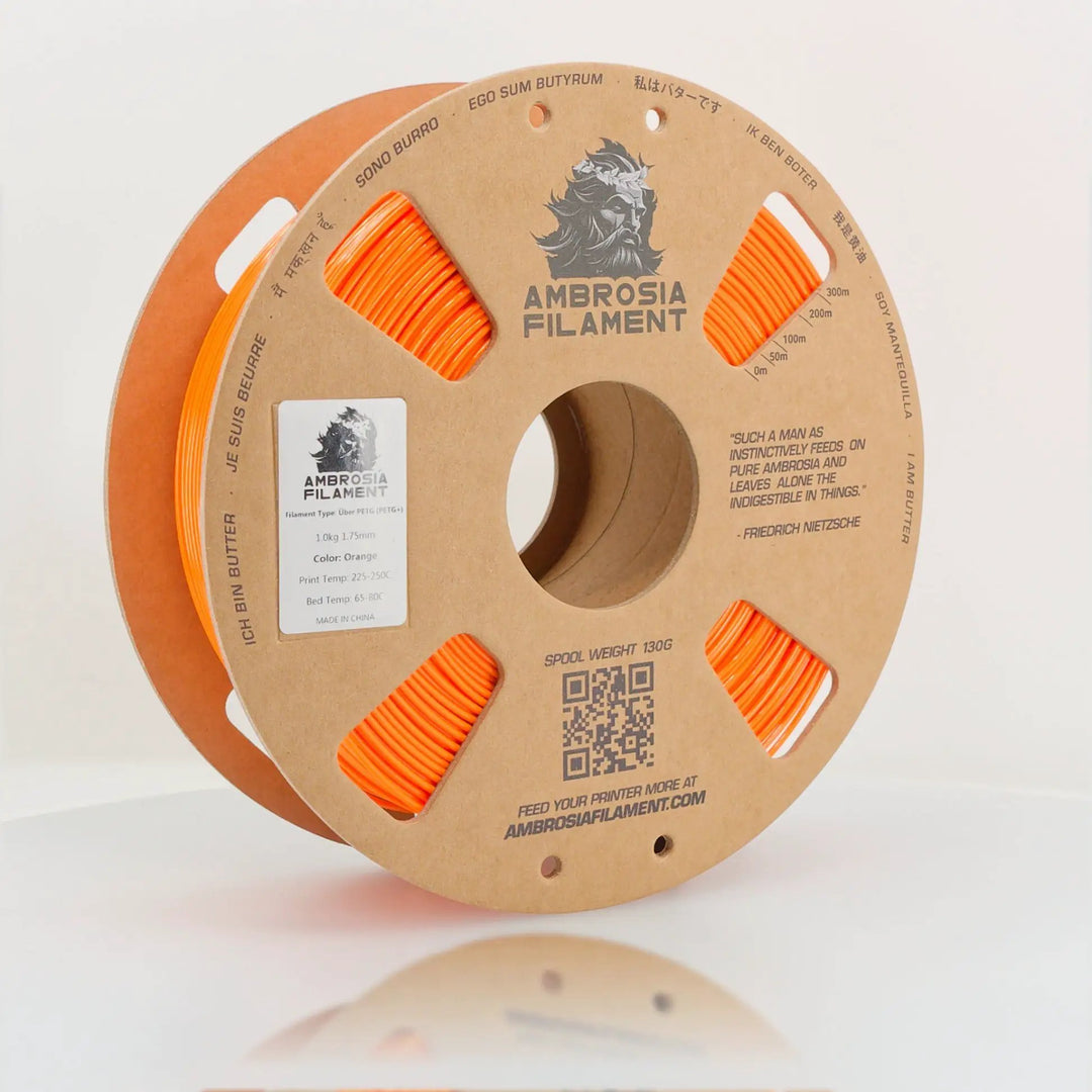 AMBROSIA PETG Filament of the Gods - 1KG Bambu AMS Friendly Cardboard Spools Premium 3D Printing Filament by West3D 3D Printing Supplies