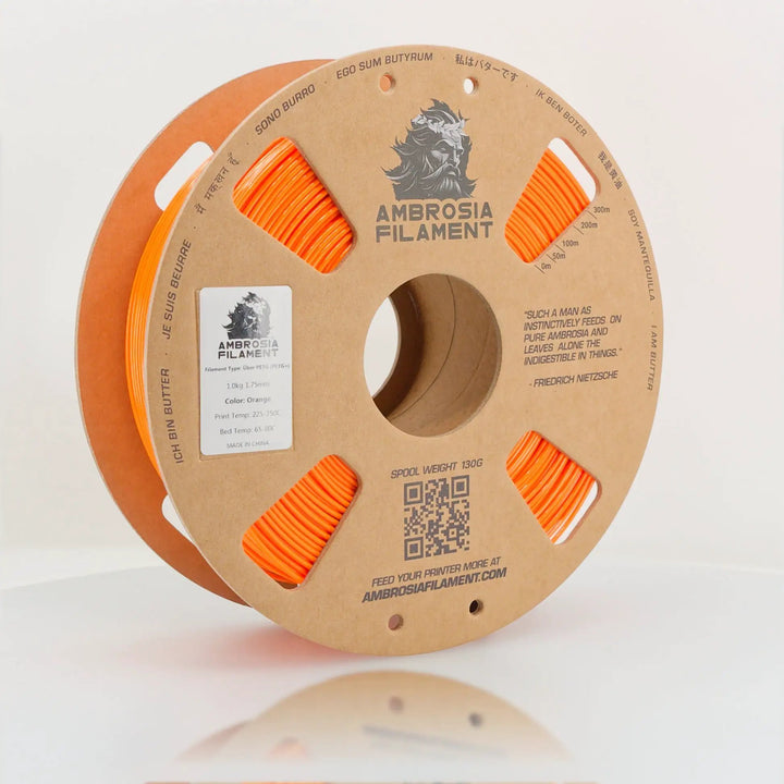 AMBROSIA PETG Filament of the Gods - 1KG Bambu AMS Friendly Cardboard Spools Premium 3D Printing Filament by West3D 3D Printing Supplies