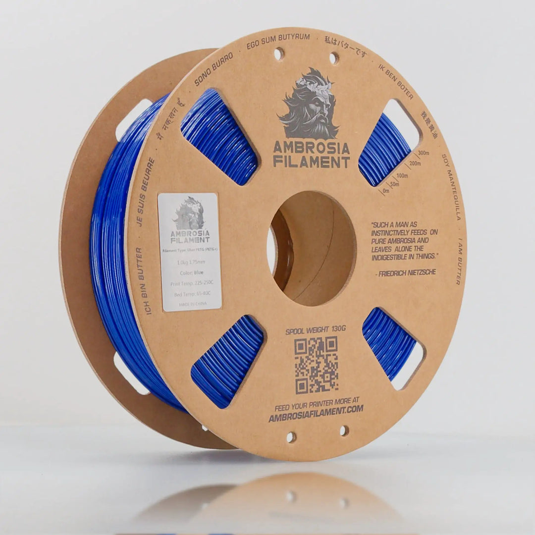 AMBROSIA PETG Filament of the Gods - 1KG Bambu AMS Friendly Cardboard Spools Premium 3D Printing Filament by West3D 3D Printing Supplies