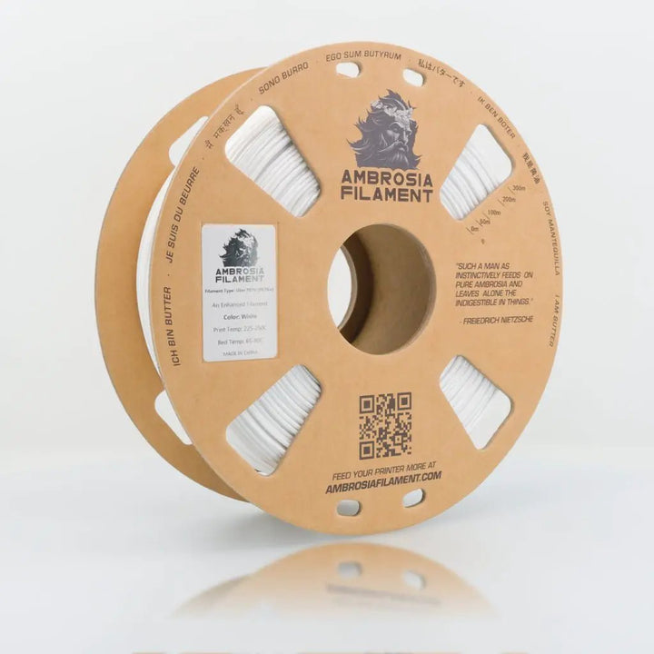 AMBROSIA PETG Filament of the Gods - 1KG Bambu AMS Friendly Cardboard Spools Premium 3D Printing Filament by West3D 3D Printing Supplies