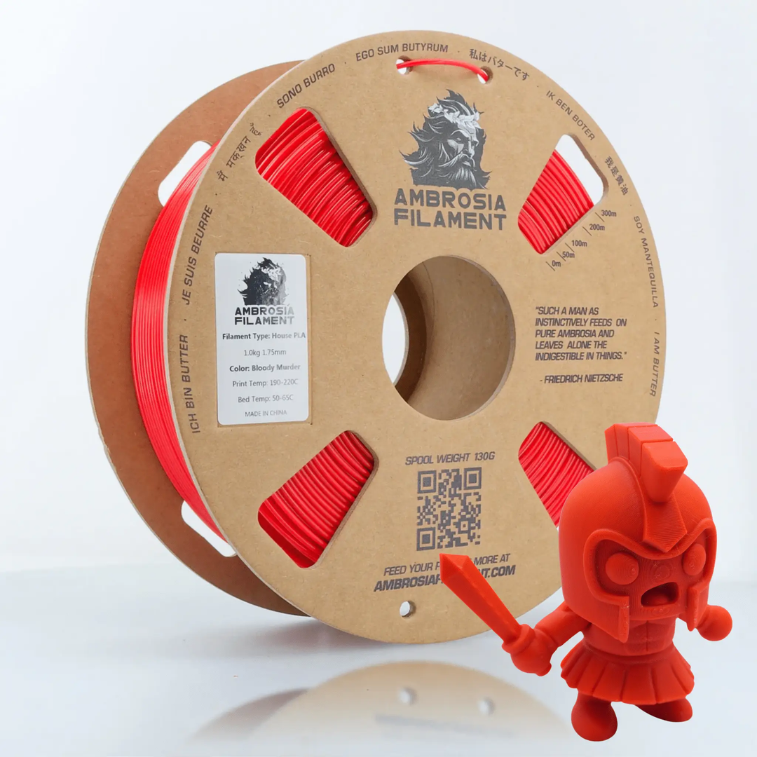 AMBROSIA PLA Filament of the Gods - 1KG Bambu AMS Friendly Cardboard Spools Premium 3D Printing Filament by West3D 3D Printing Supplies