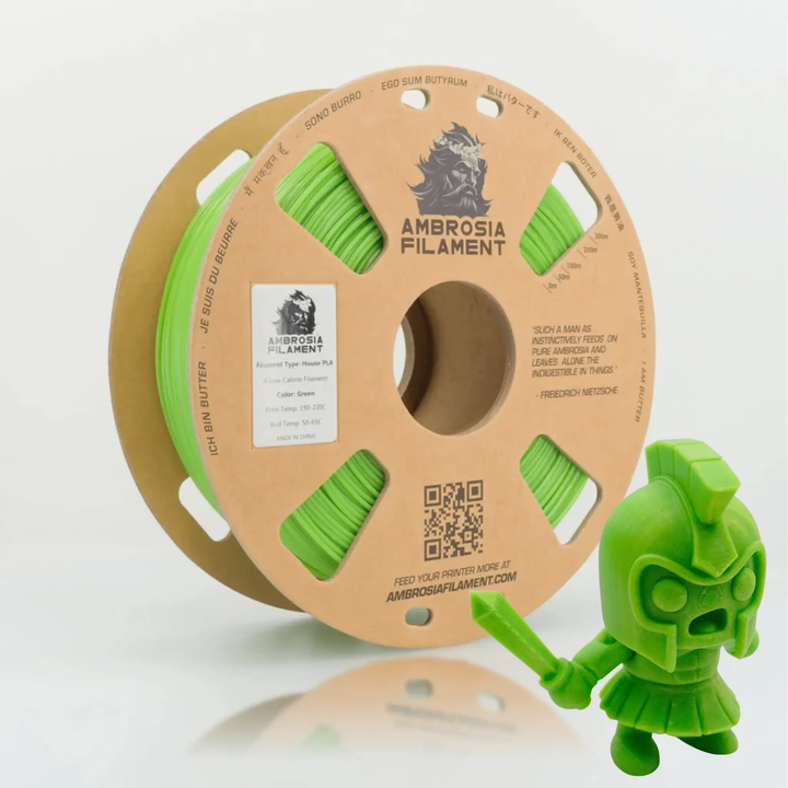 AMBROSIA PLA Filament of the Gods - 1KG Bambu AMS Friendly Cardboard Spools Premium 3D Printing Filament by West3D 3D Printing Supplies