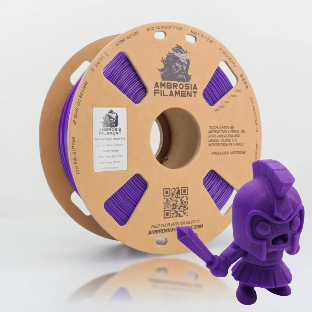 AMBROSIA PLA Filament of the Gods - 1KG Bambu AMS Friendly Cardboard Spools Premium 3D Printing Filament by West3D 3D Printing Supplies